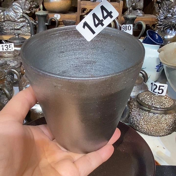 高温柴烧陶泥大杯