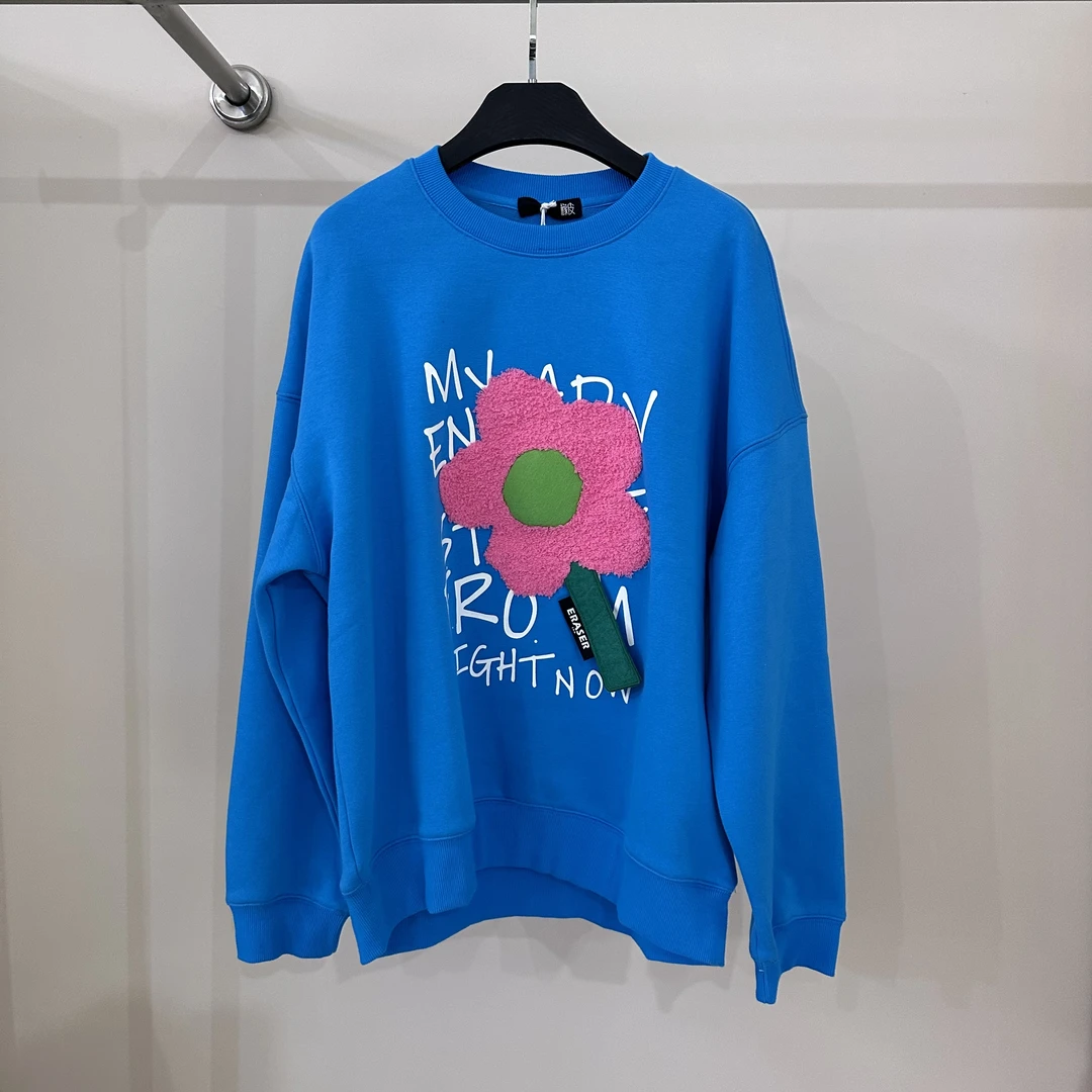 女款长袖圆领立体印花卫衣1224214002