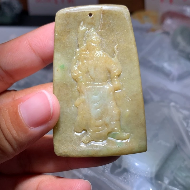 翡翠未镶嵌颈饰保真天然A货翡翠