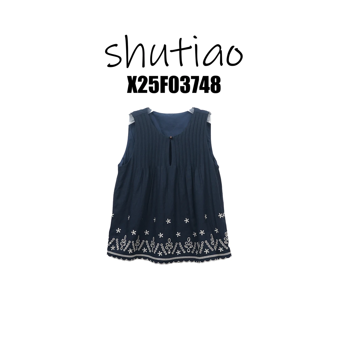 【SHUTIAO】2025夏季：新款小众设计款背心X25F03748