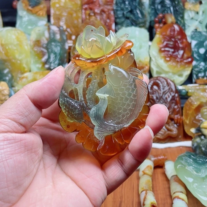 蛇纹石玉未镶嵌吊坠(不含链)