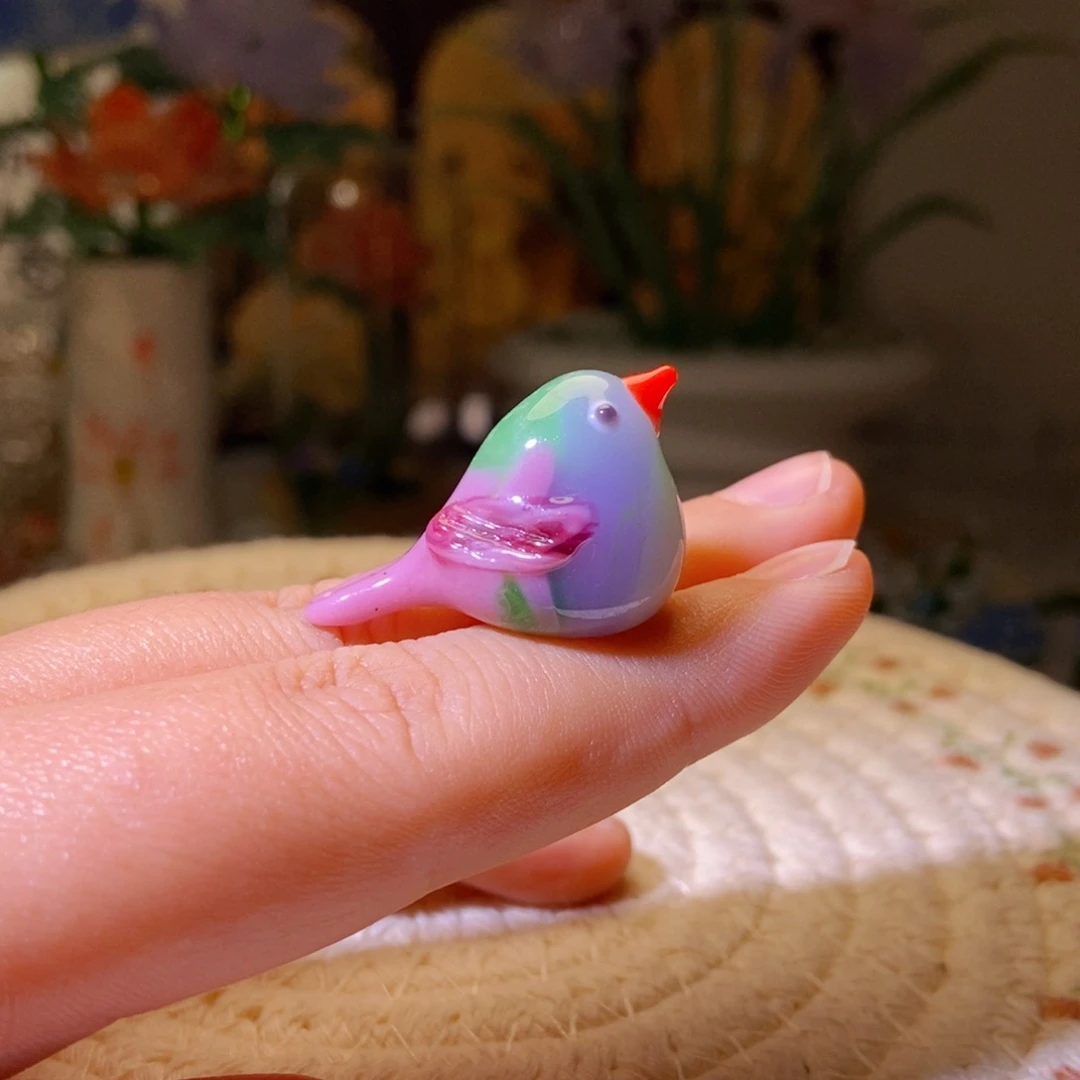 琉璃手工艺品小鸟