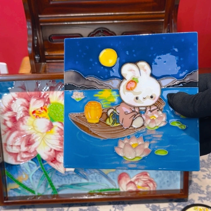 一体款瓷板画艺术作品