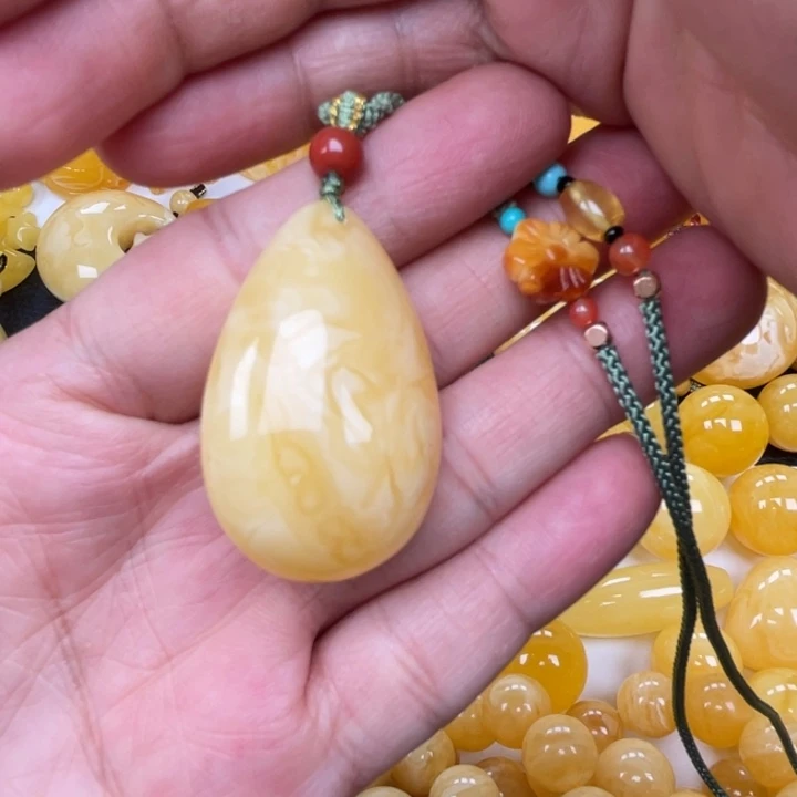 裸石蜜蜡未镶嵌蜜蜡圆珠