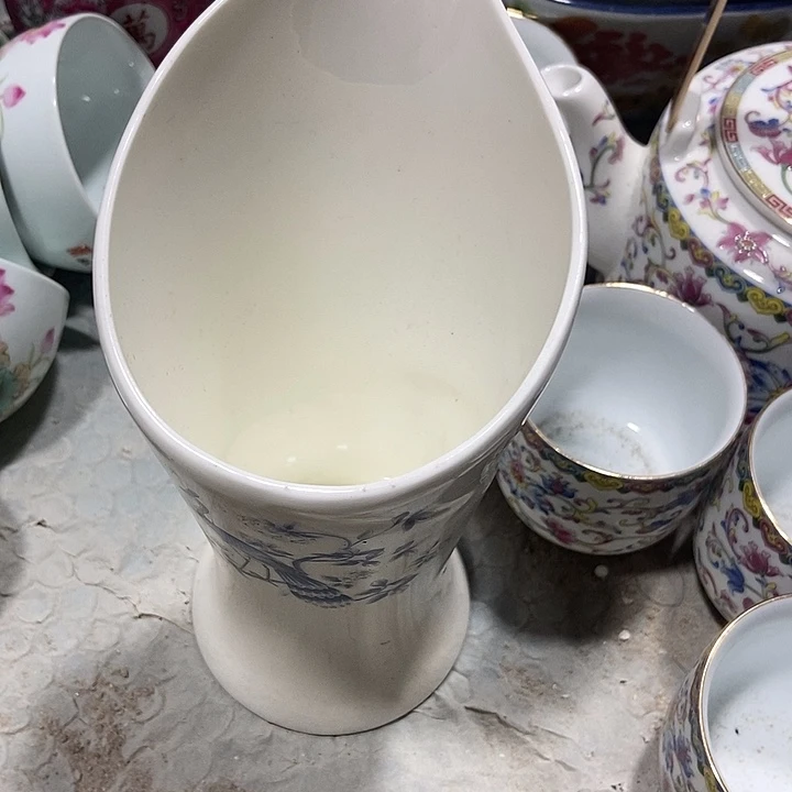 瓷片景德镇陶瓷筷子桶一个