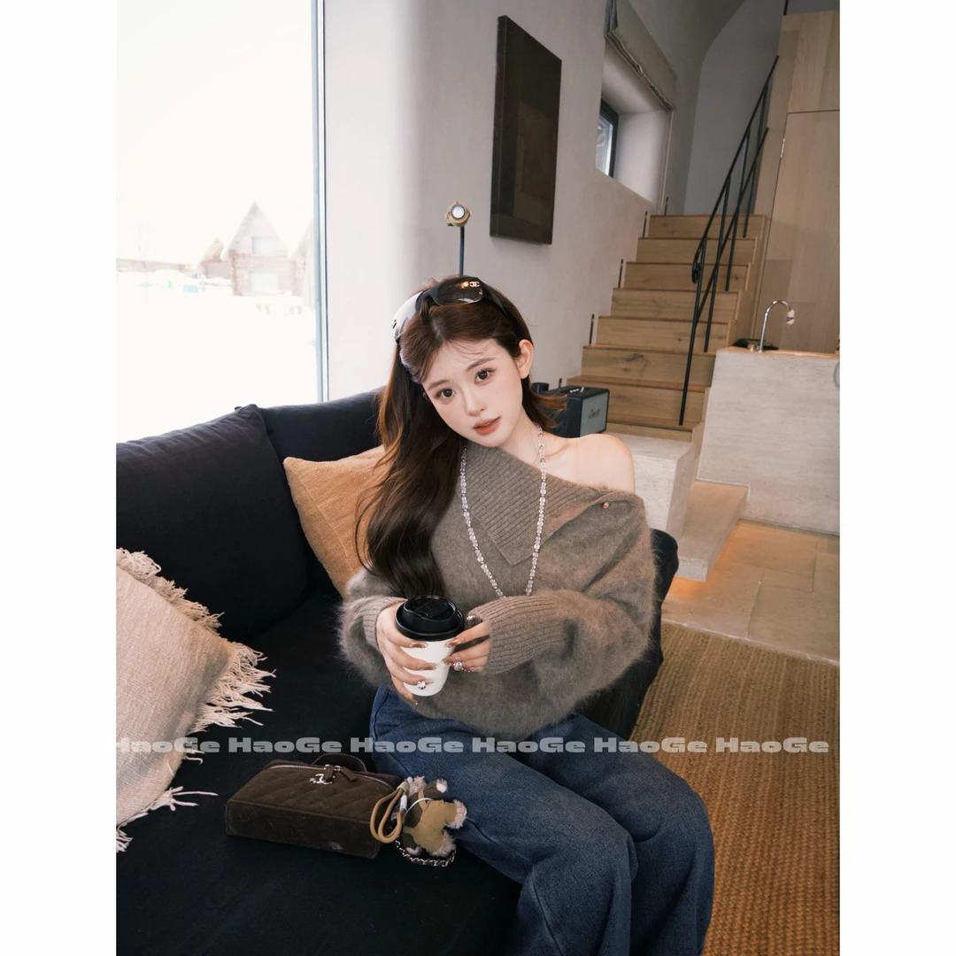 浩哥严选●全羊毛毛衣预HGD5MY5331A百搭秋冬套头设计感小众时尚款