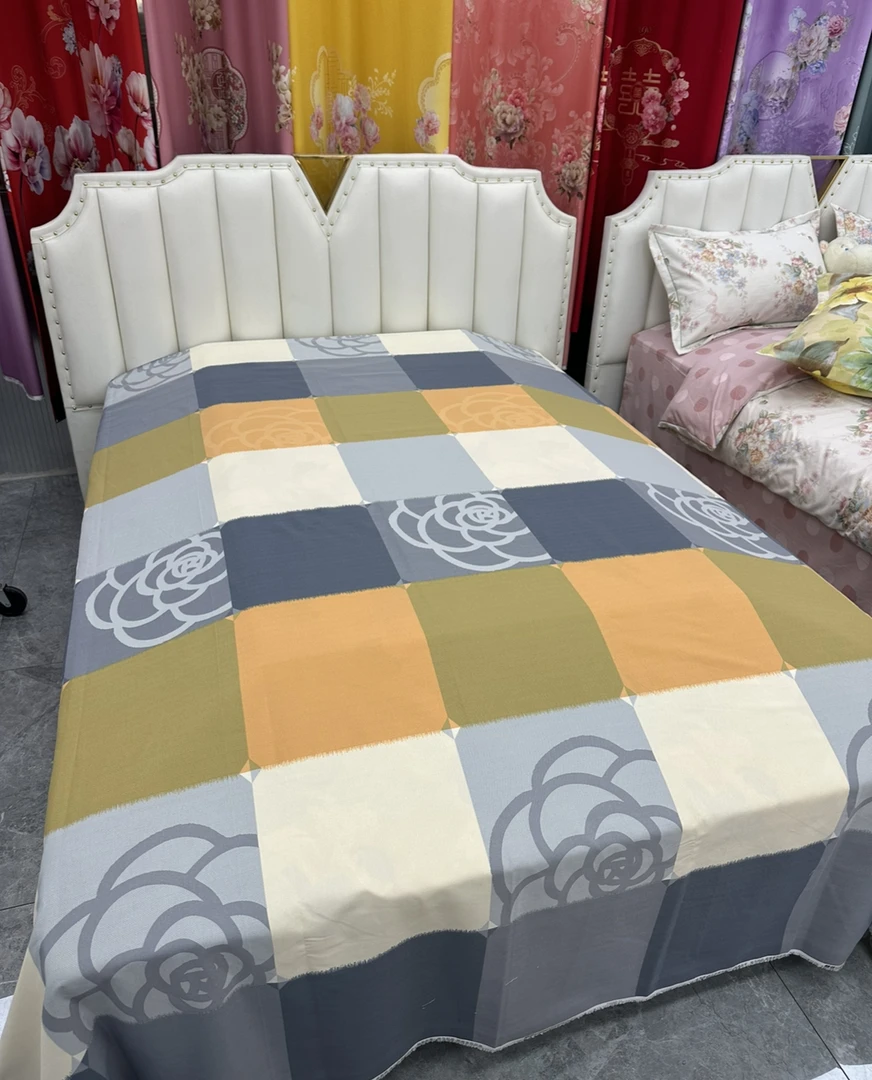 （玫瑰格）双人床单 尺寸2.5✖️2.4 ±5厘米 长绒棉 加厚 四季