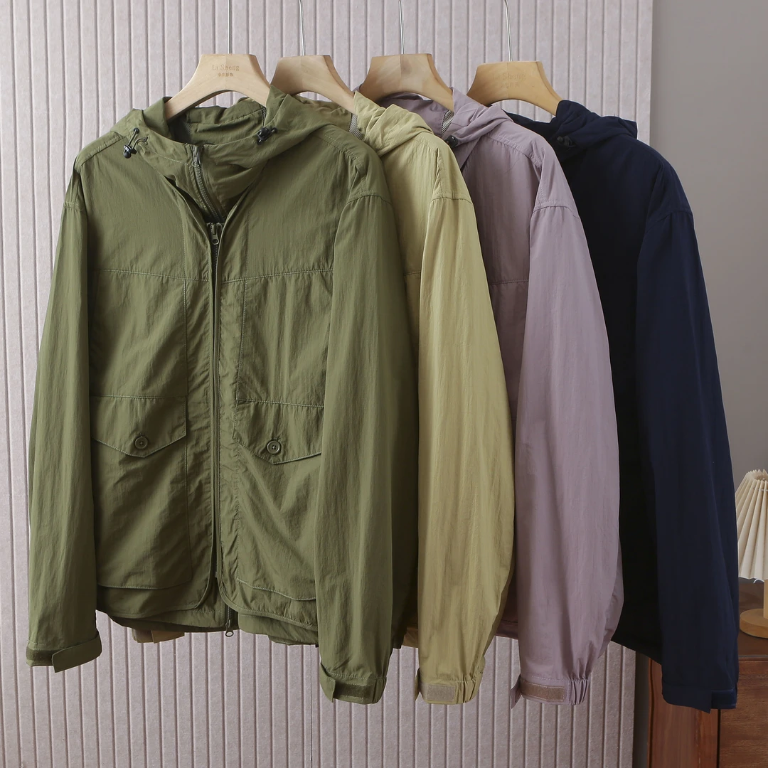 5259-男士春秋四色连帽一衣三穿可拆卸百搭男款透气休闲夹克外套