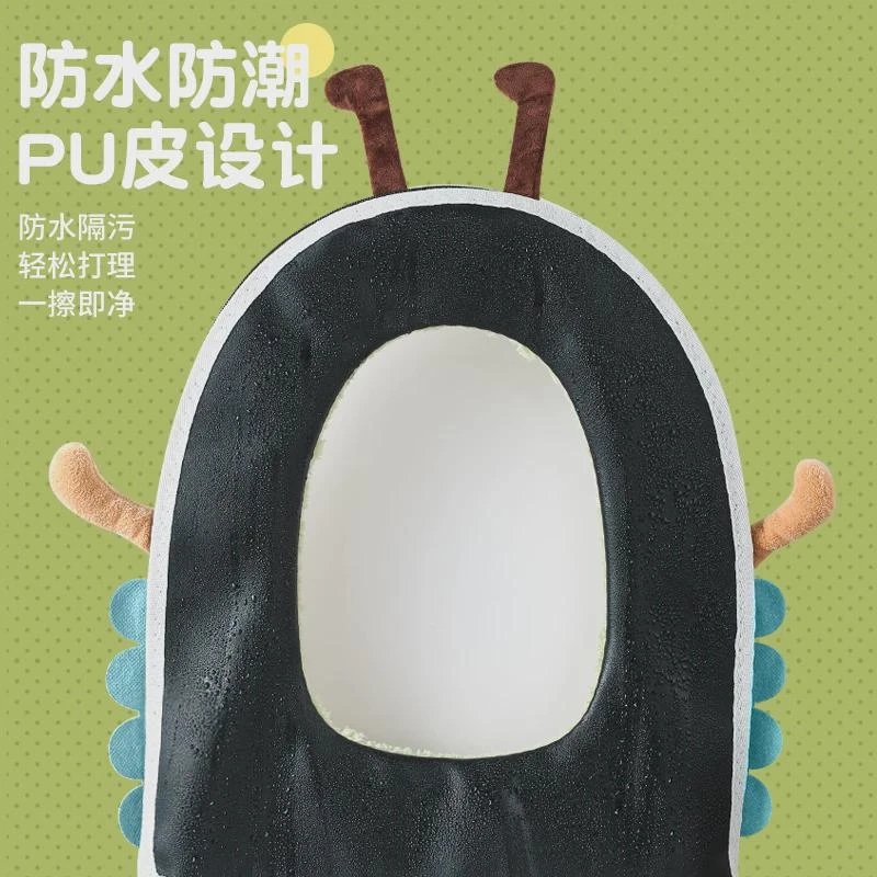 马桶坐垫家用耐脏冬季可爱卡通加厚毛绒高级四季通用马桶专用垫子