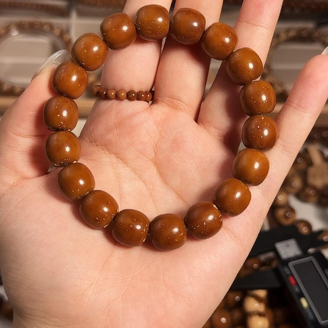 手串紫金鼠12.8*12.6极致棕黄半实心紫金鼠老型