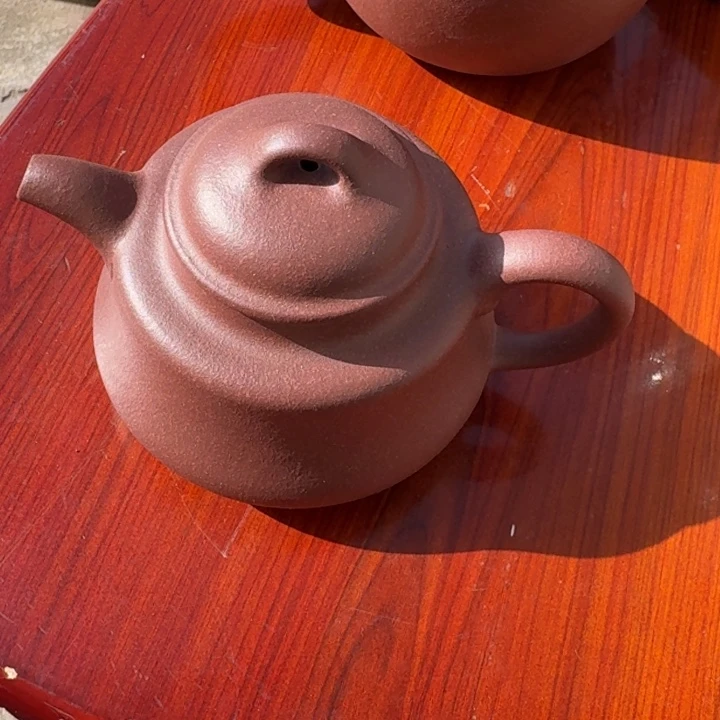 紫砂茶壶紫泥竹顶壶160cc
