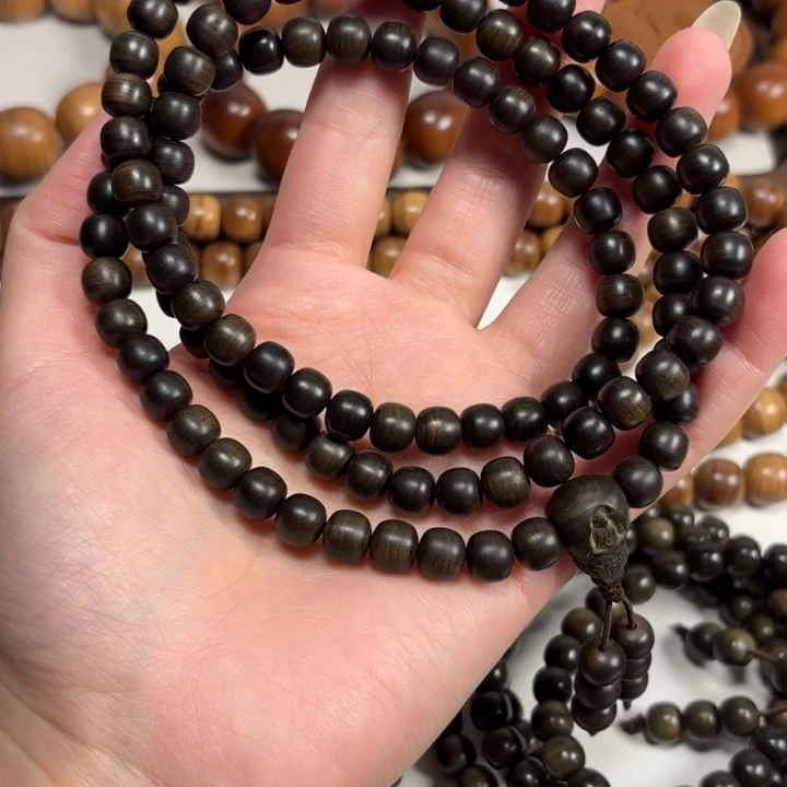 平***8檀香木78老型108颗老山檀水阴沉奶香韵