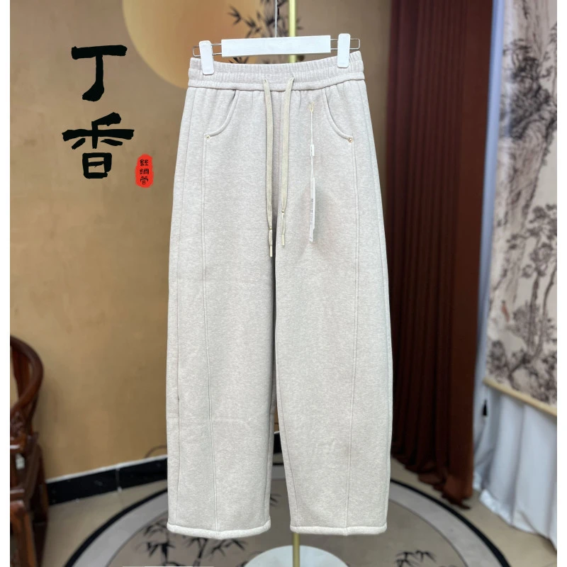533加厚款双面穿高腰气质显瘦直筒原版直筒裤子女