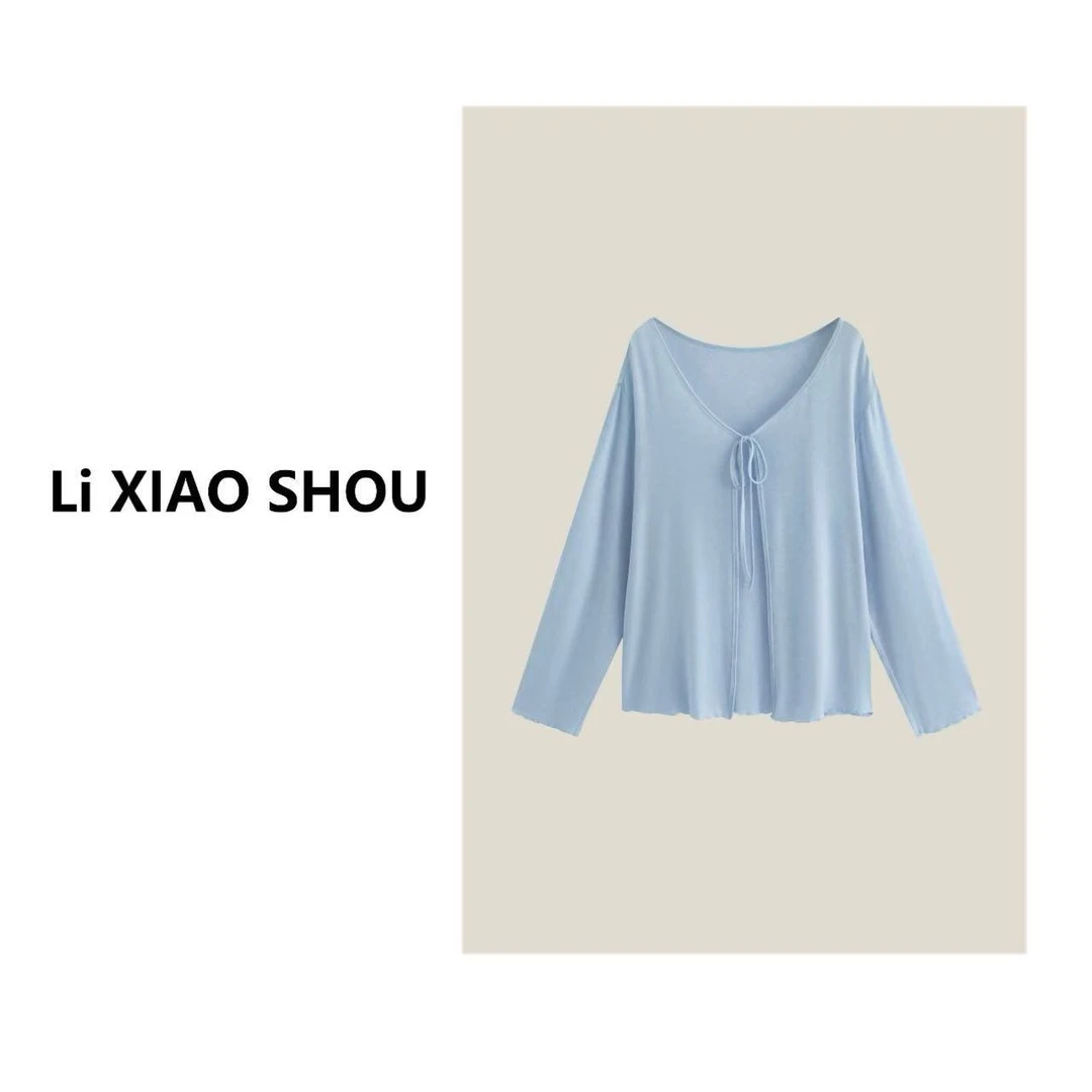 【李小瘦大码女装】显瘦薄款百搭时尚休闲长袖设计气质开衫女970D