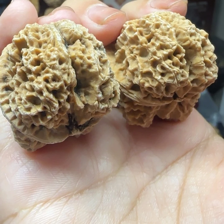 文玩核桃吊坠珊瑚开背貔貅35微瑕