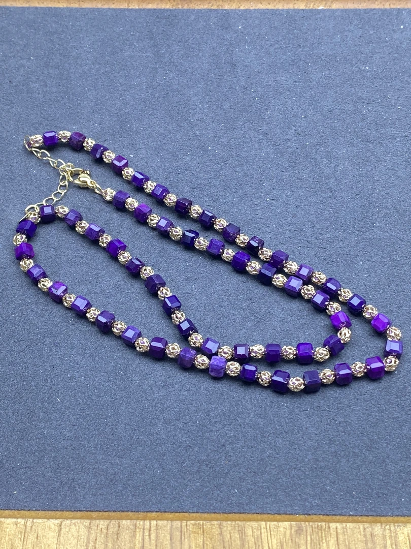 A49紫色diy项链男女款
