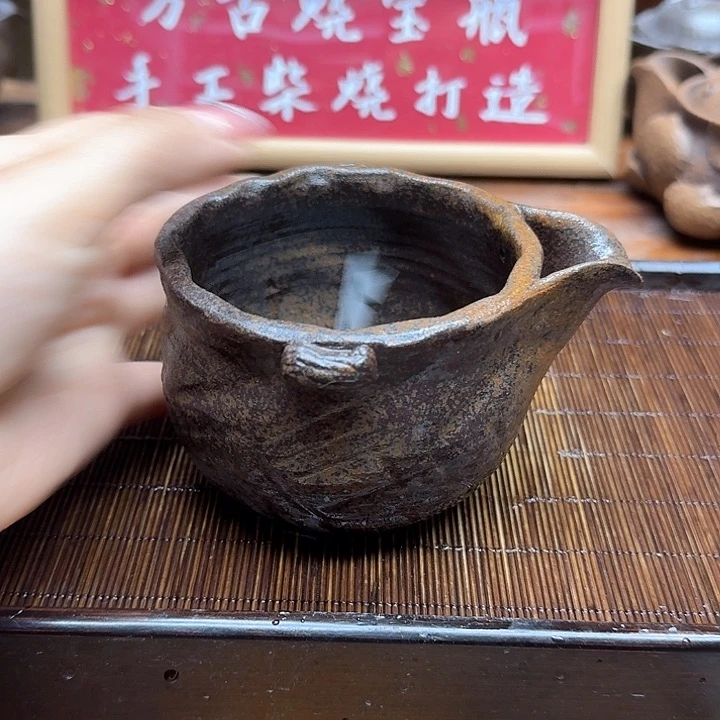 纯手工制作粗陶茶具