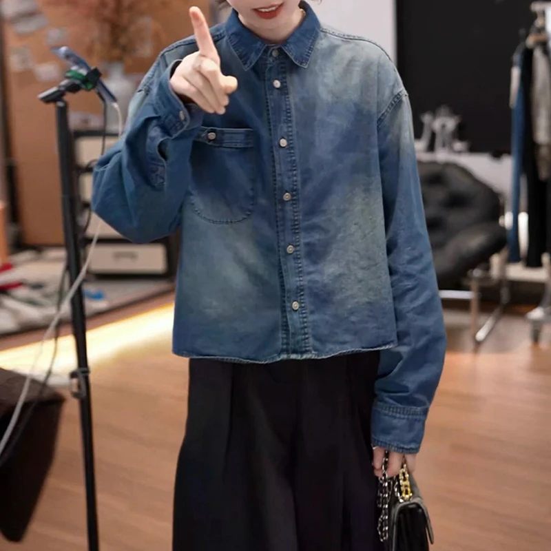 流行穿搭潮流宽松休闲牛仔外套2025早秋新款设计感气质小众短外套
