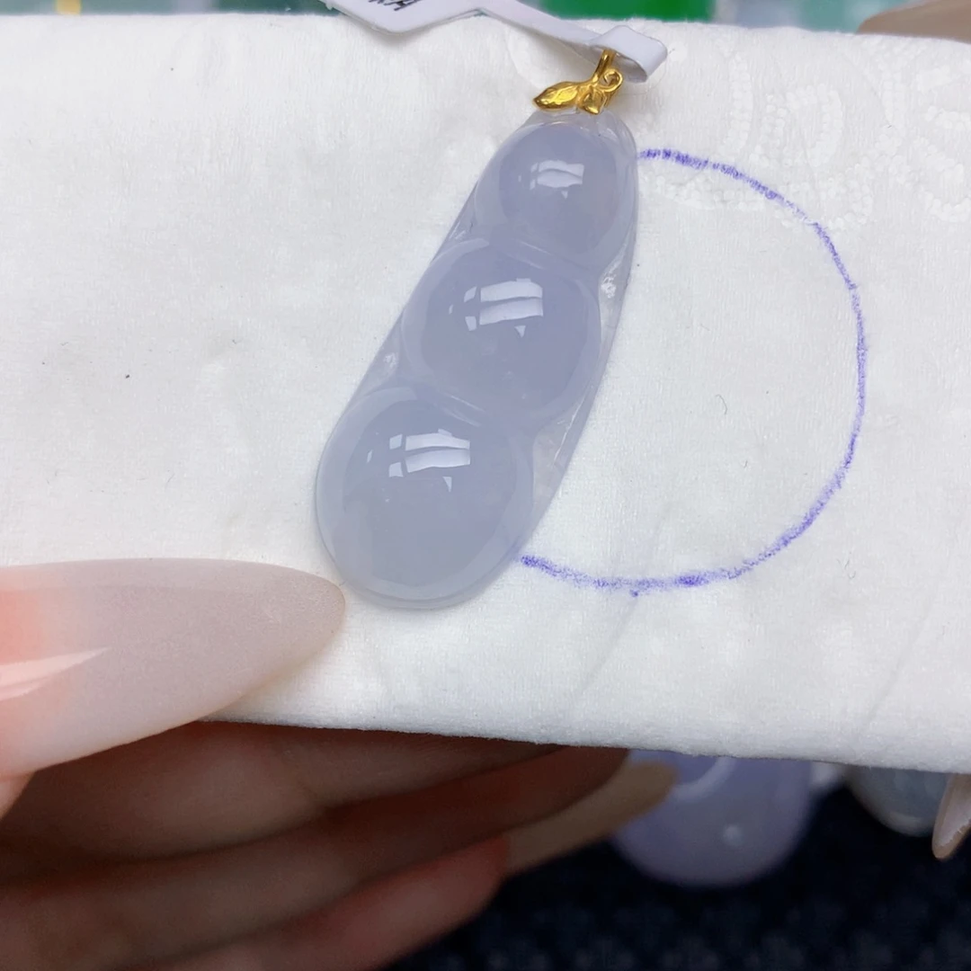 翡翠18K金镶嵌颈饰天然缅甸翡翠a货百元以上9元证书费自理