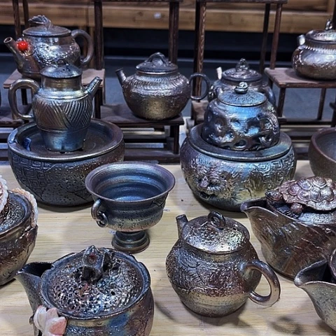 陶瓷陶柴烧茶具茶杯2121