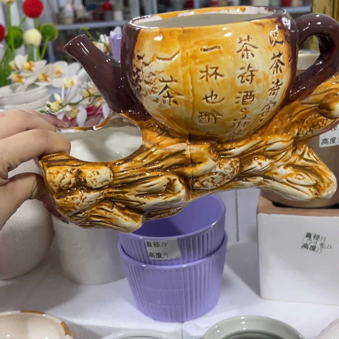 有孔陶瓷花盆，满10米包邮发货