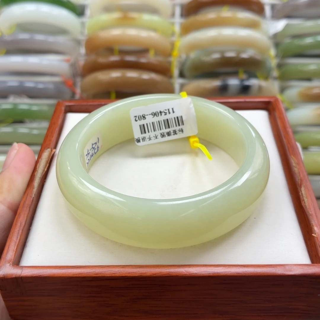 和田玉手镯未镶嵌24  55/56