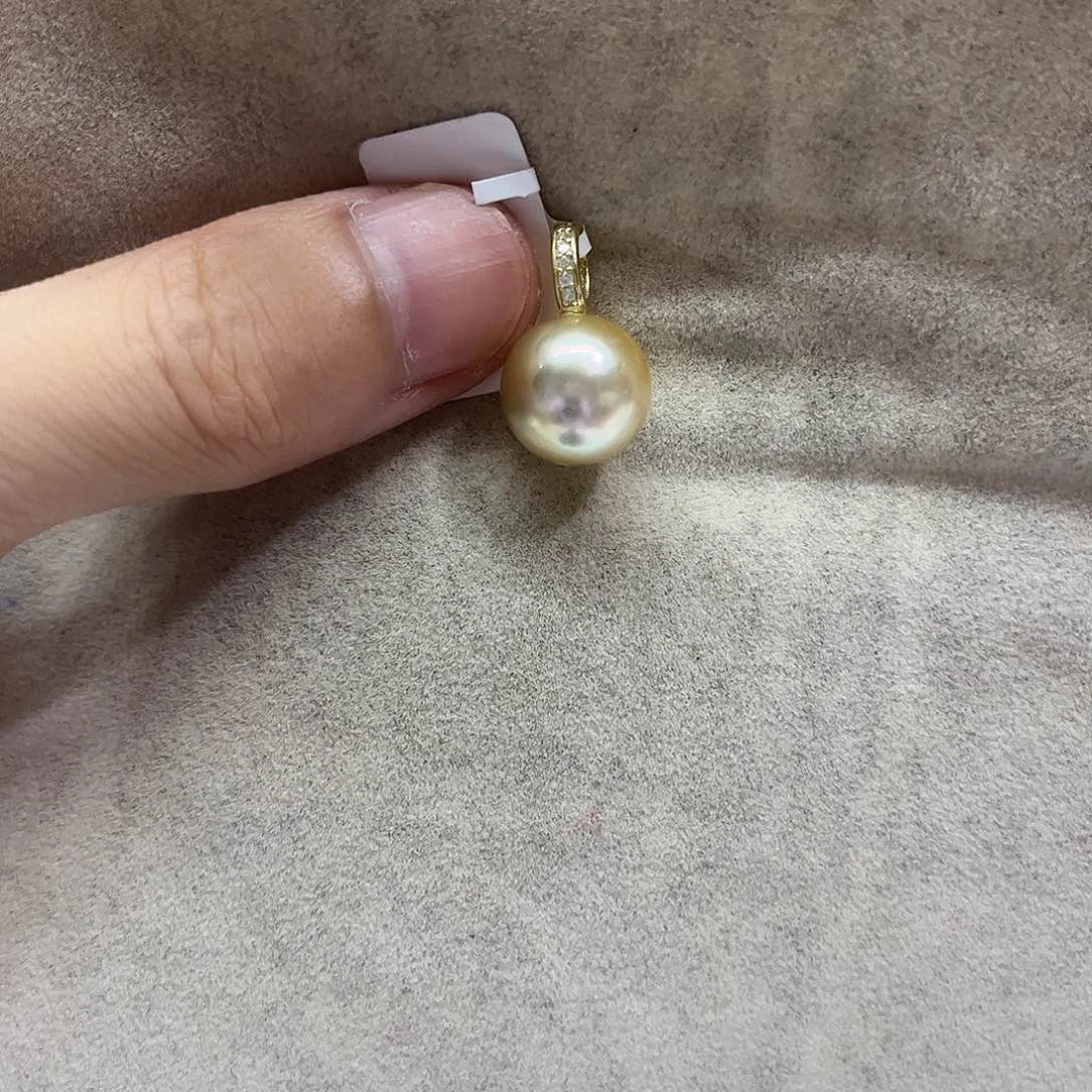 海水珍珠银S925镶嵌颈饰