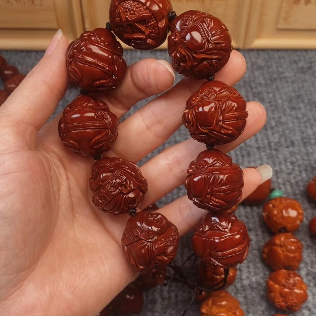 新***字橄榄核手串/手链财神