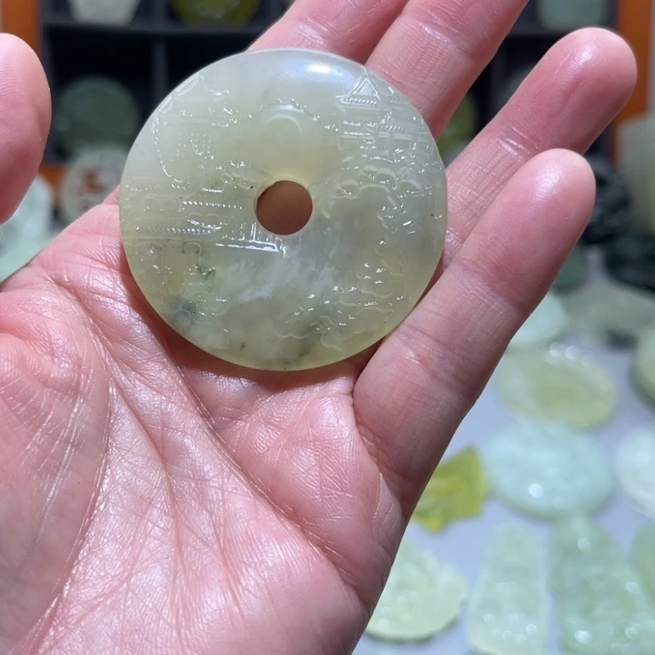 蛇纹石玉颈饰未镶嵌@****琴岫玉吊坠