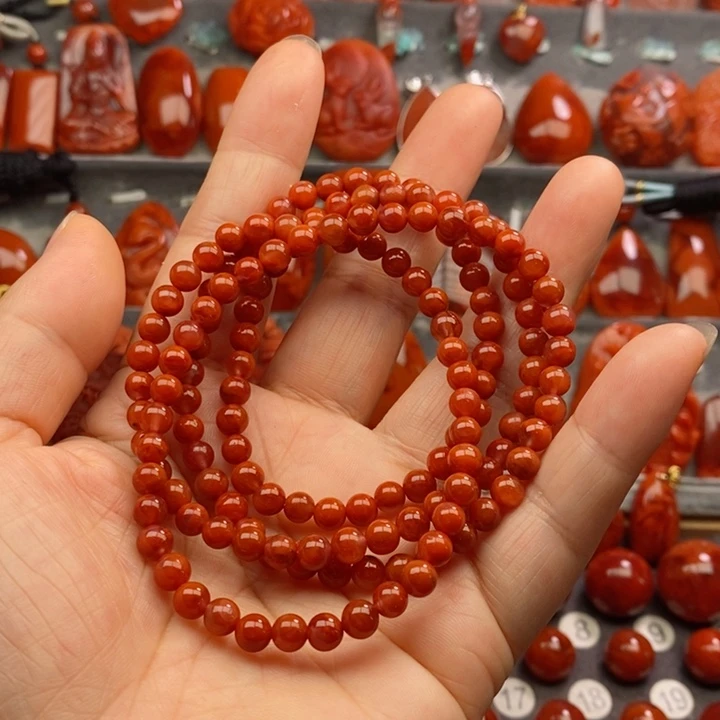 南红玛瑙5+佛珠未镶嵌