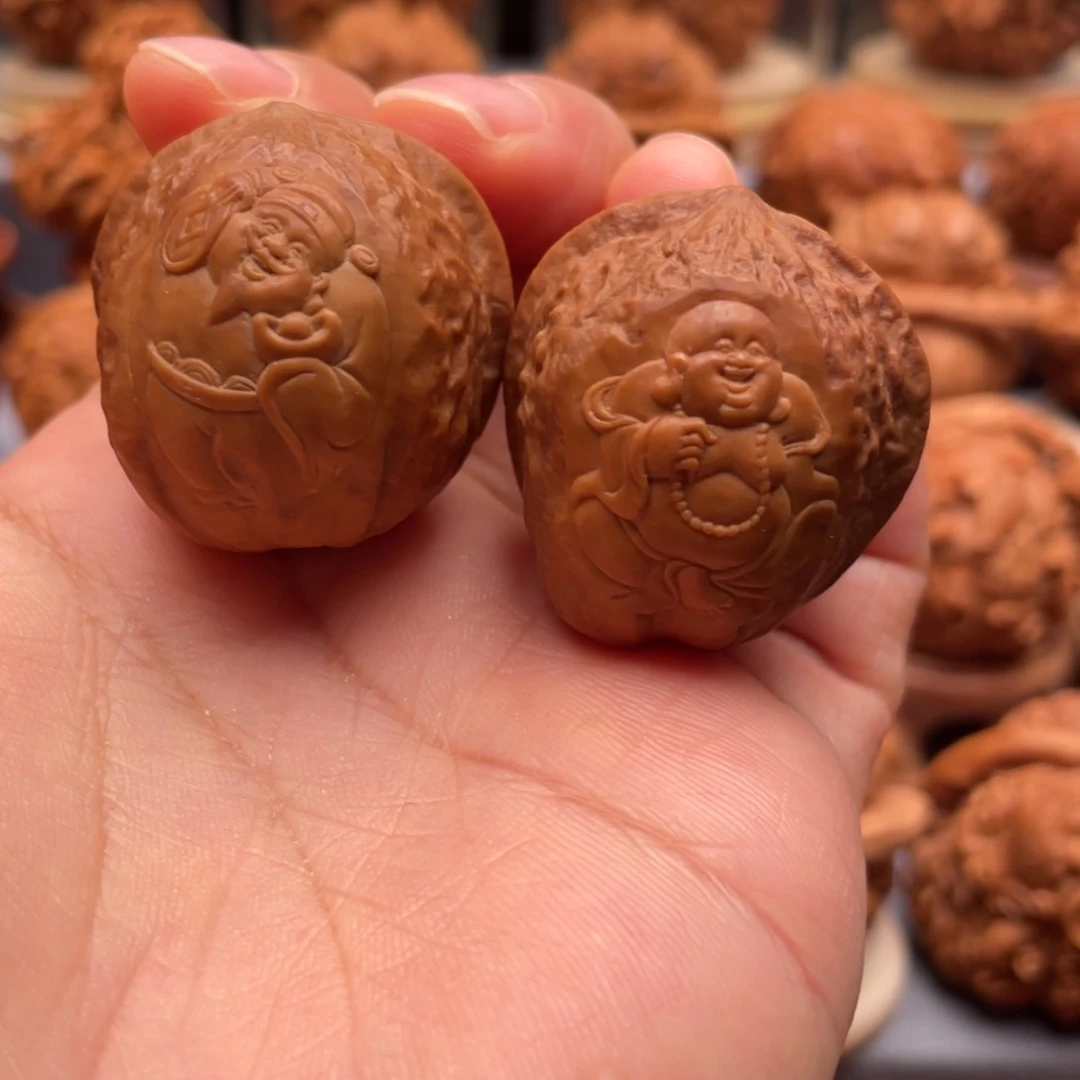 手串/手链核桃财迷野生木鱼元宝雕刻