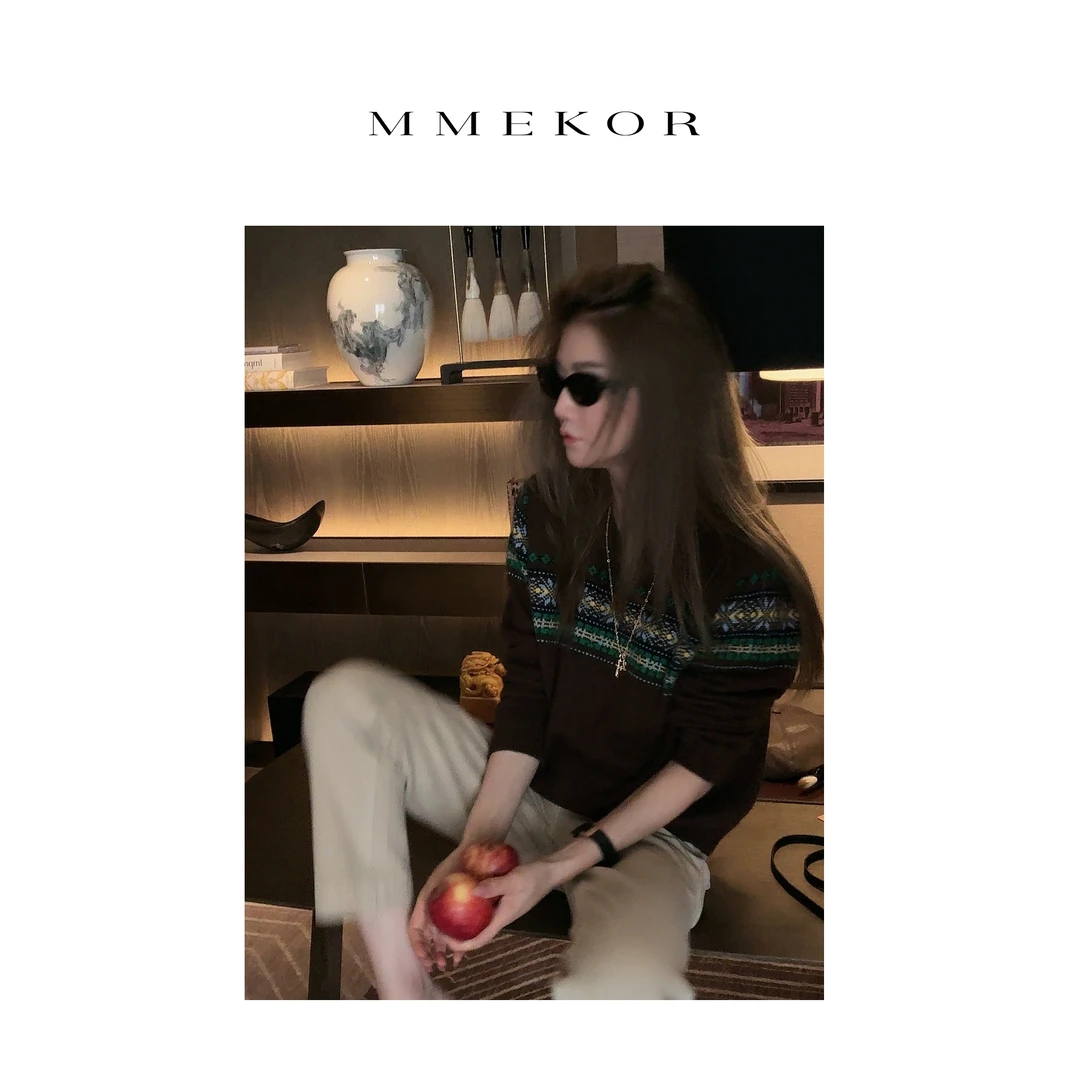 MMEKOR “斑斓毛衣” 2025新款秋款智性通勤时髦上衣 30227
