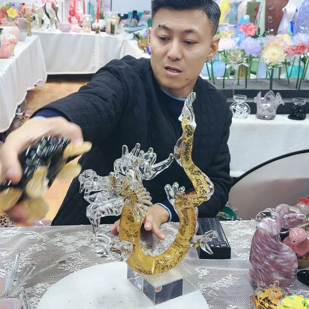 安妮家居琉璃花瓶摆件
