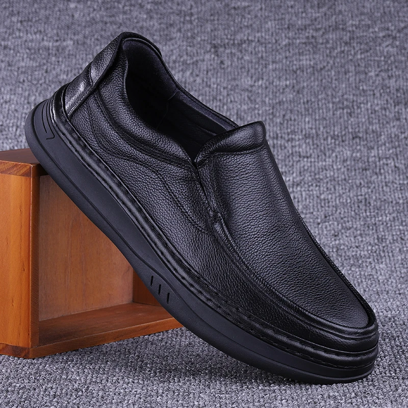 EAEOVNI男士皮鞋商务休闲男鞋潮流韩版透气百搭软底轻便休闲皮鞋