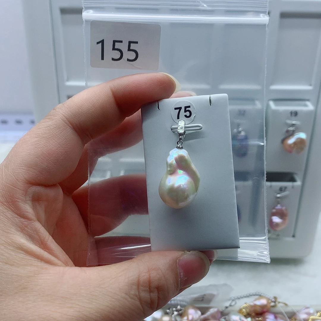 合金淡水珍珠吊坠(不含链)