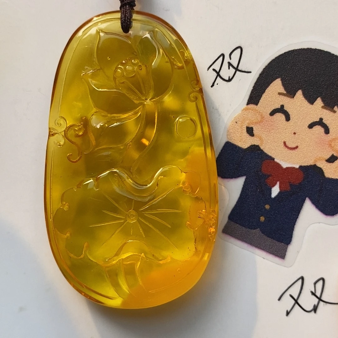 未镶嵌定制琥珀雕刻 好运连连