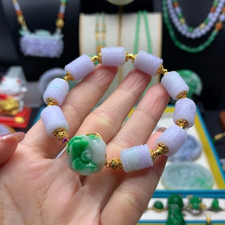 翡翠未镶嵌手链翡翠手串