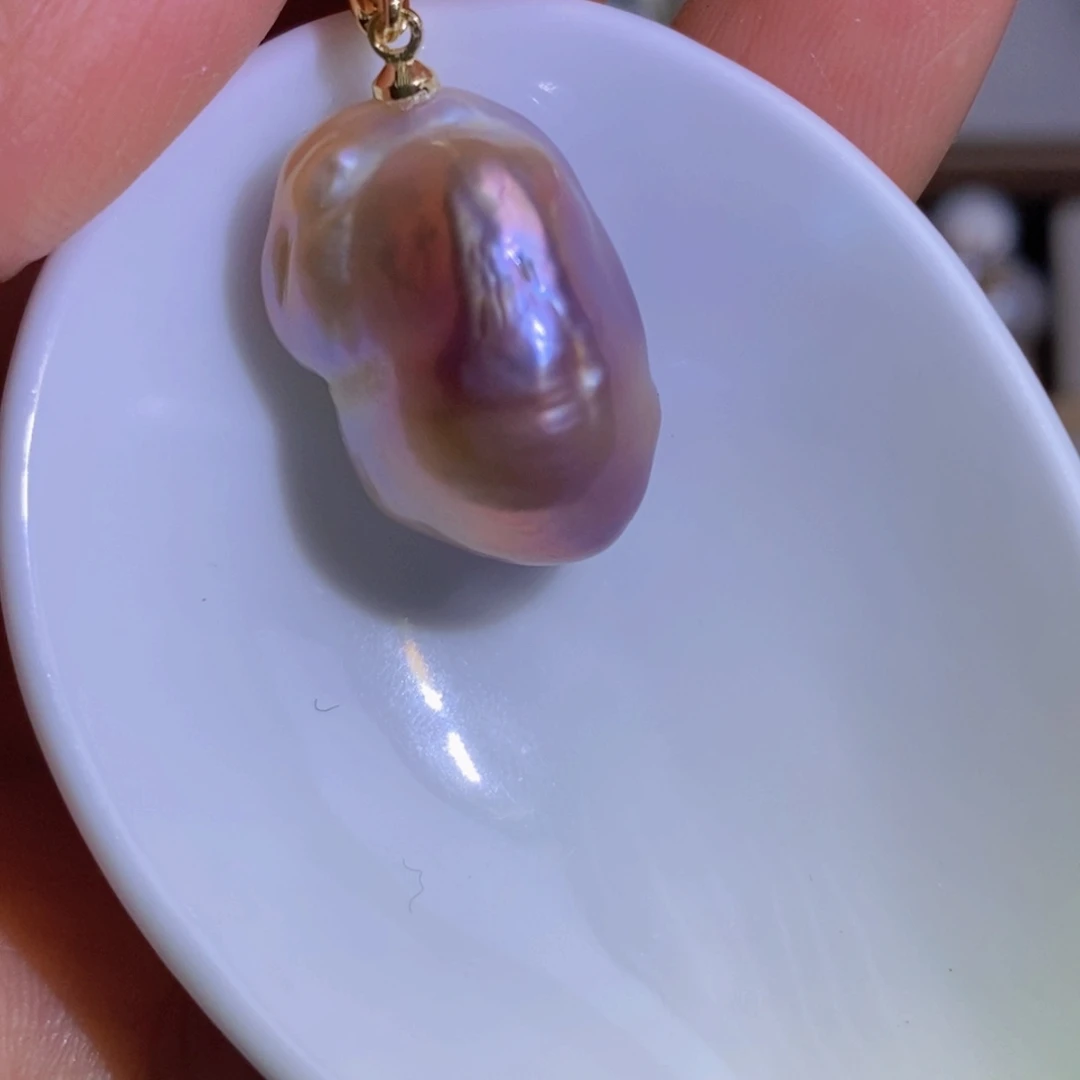 银S925镶嵌天然淡水珍珠淡水珍珠