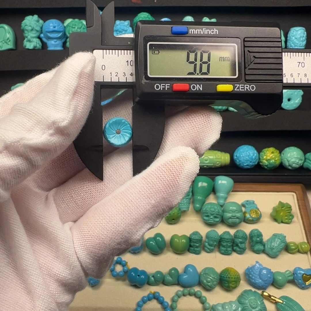 高瓷蓝羽毛扣卡九加