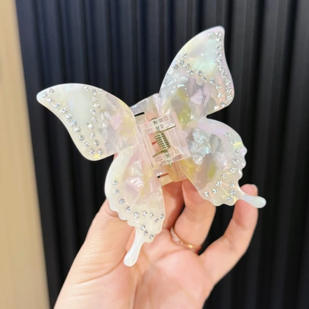 抓夹日韩可爱风女少女风发夹饰品透明简约欧若假日风