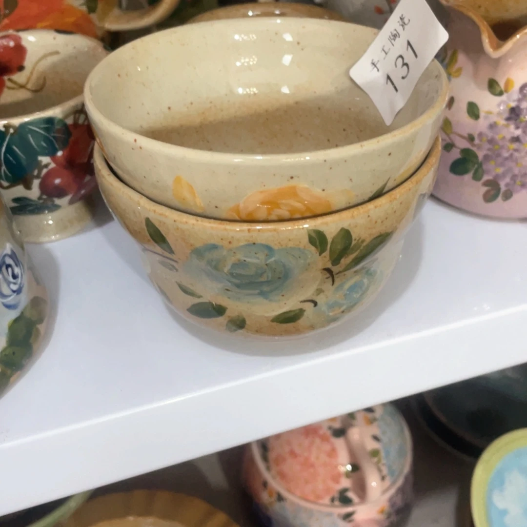 芽****景德镇手工陶瓷碗两个131