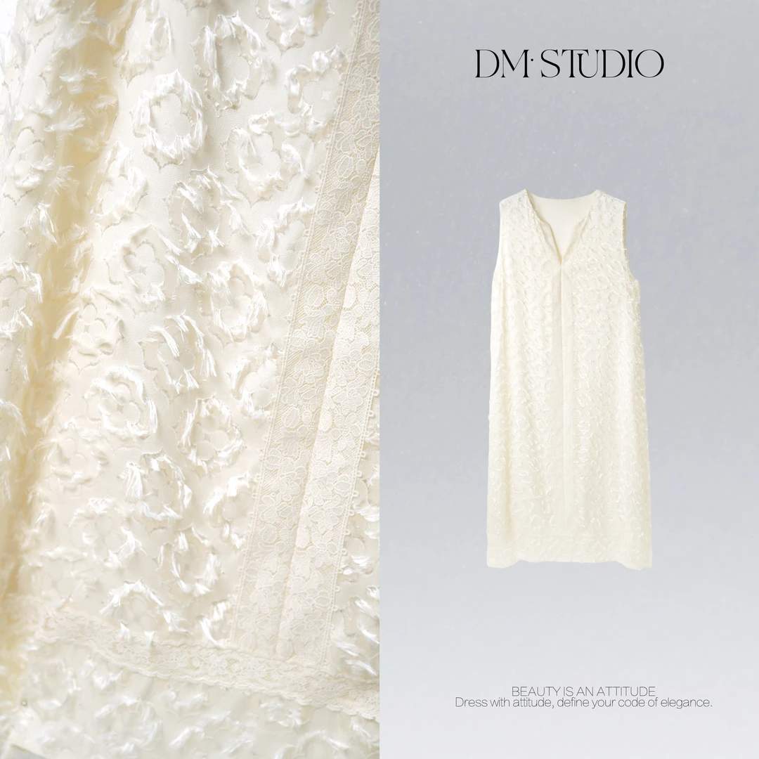 DEDM•STUDIO/夏季轻奢风小众高级感流苏无袖连衣裙2505LYQ/6220