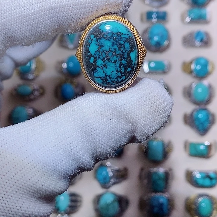 绿松石银S925镶嵌颈饰