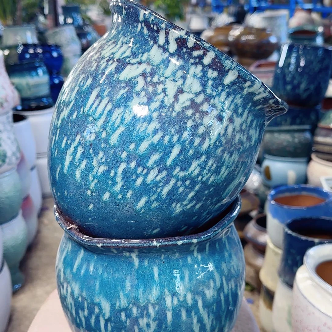 紫砂花盆高20口18……