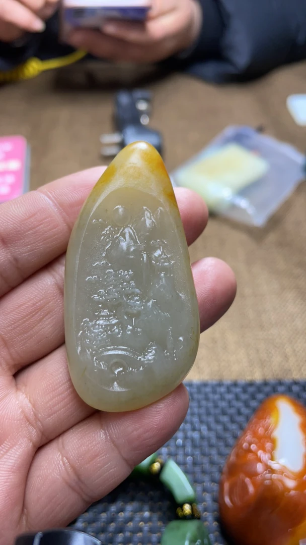 和田玉 吊坠山水