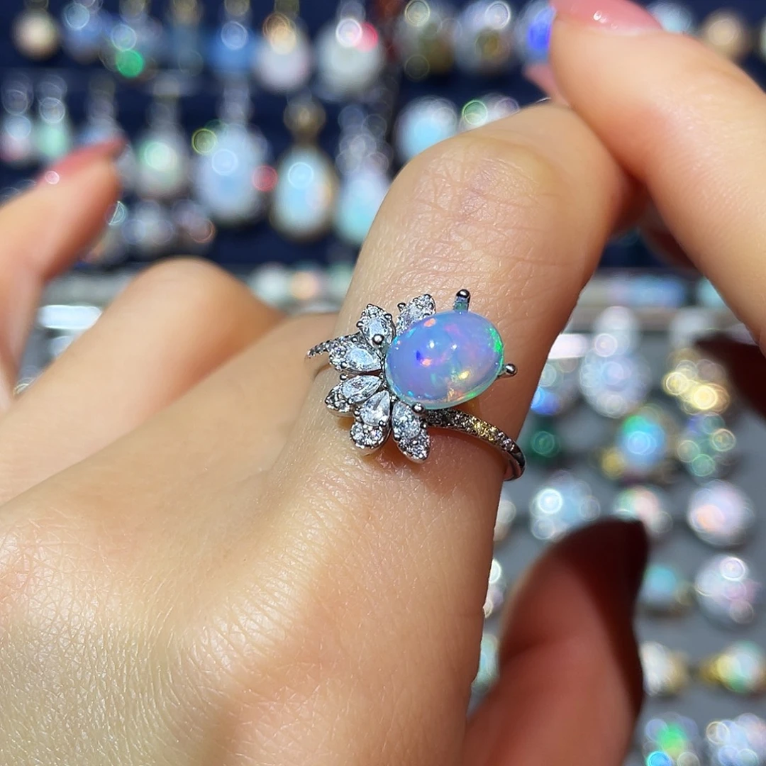 欧泊银S925镶嵌戒指