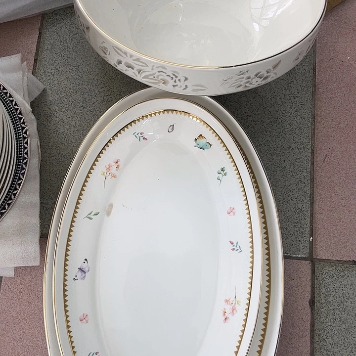 叮***呀新骨瓷14/12寸深鱼➕汤碗9寸微瑕完美主义者慎拍