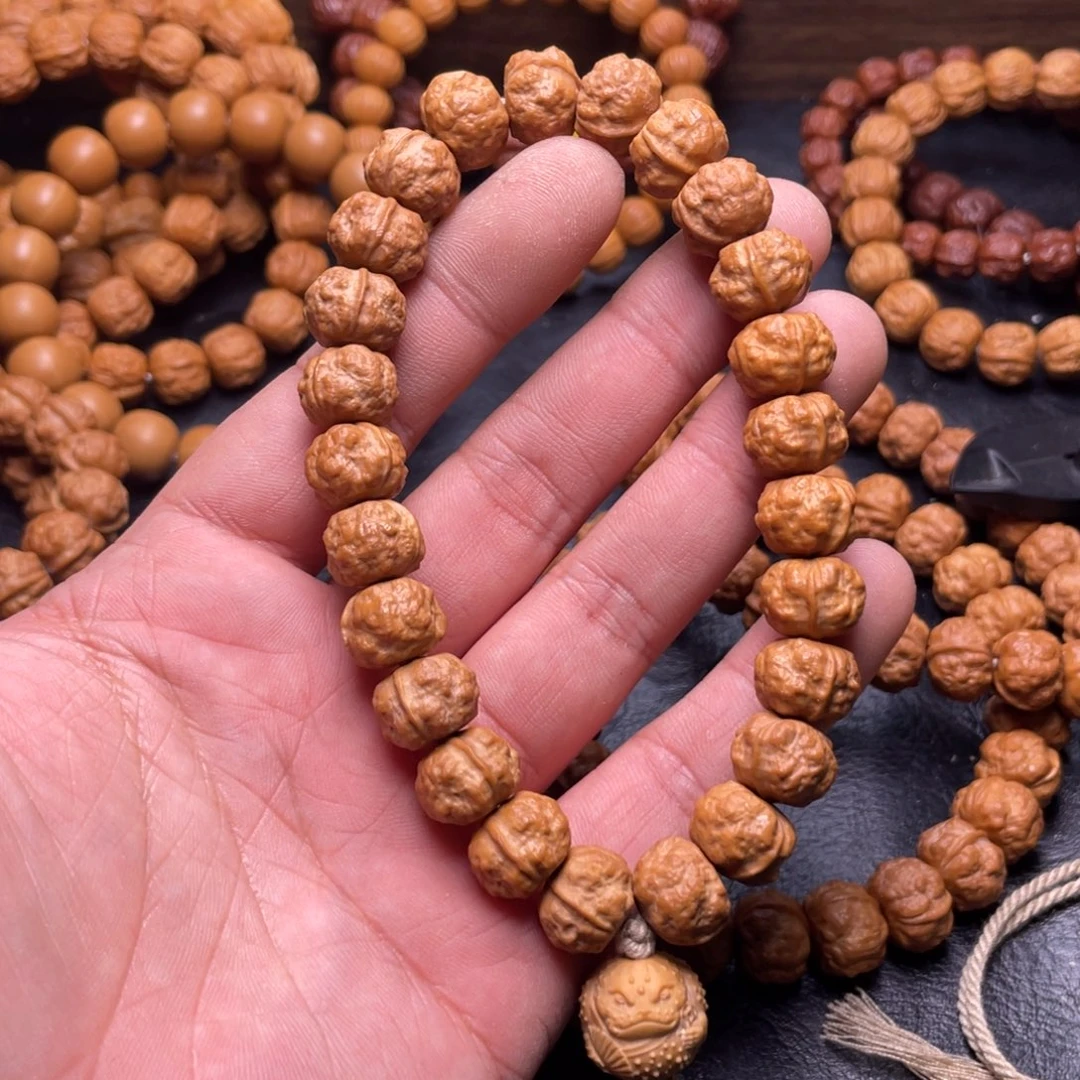 猴头核桃手串古**风蟾宗手持尺寸12+