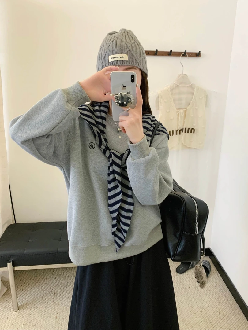 FUJIA STYLE新款时尚百搭简约气质休闲卫衣W5237