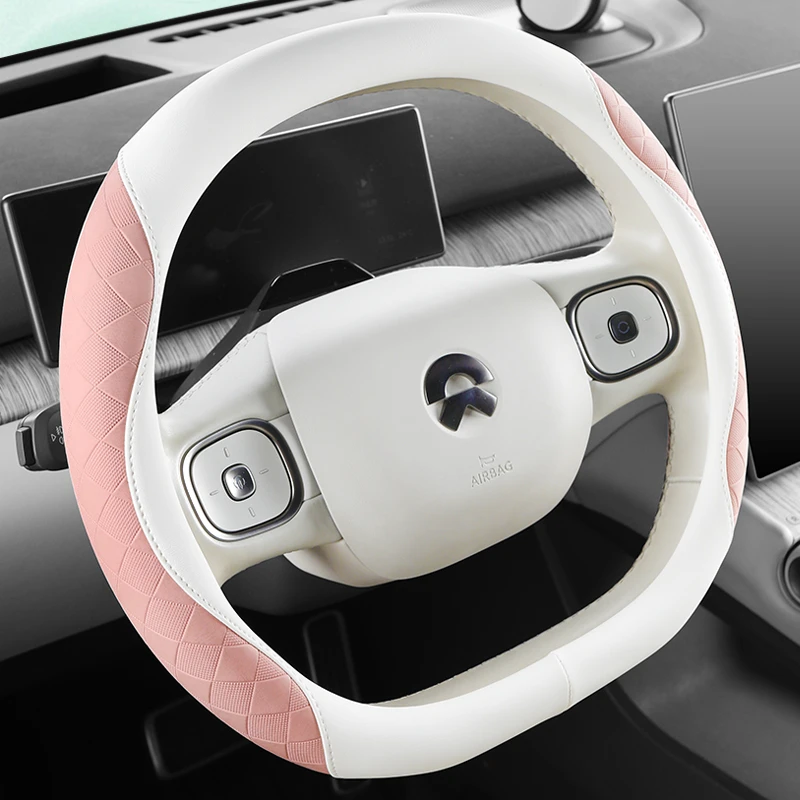 smart精灵一号方向盘套奔驰斯玛特3号男女款粉色可爱汽车把套四季